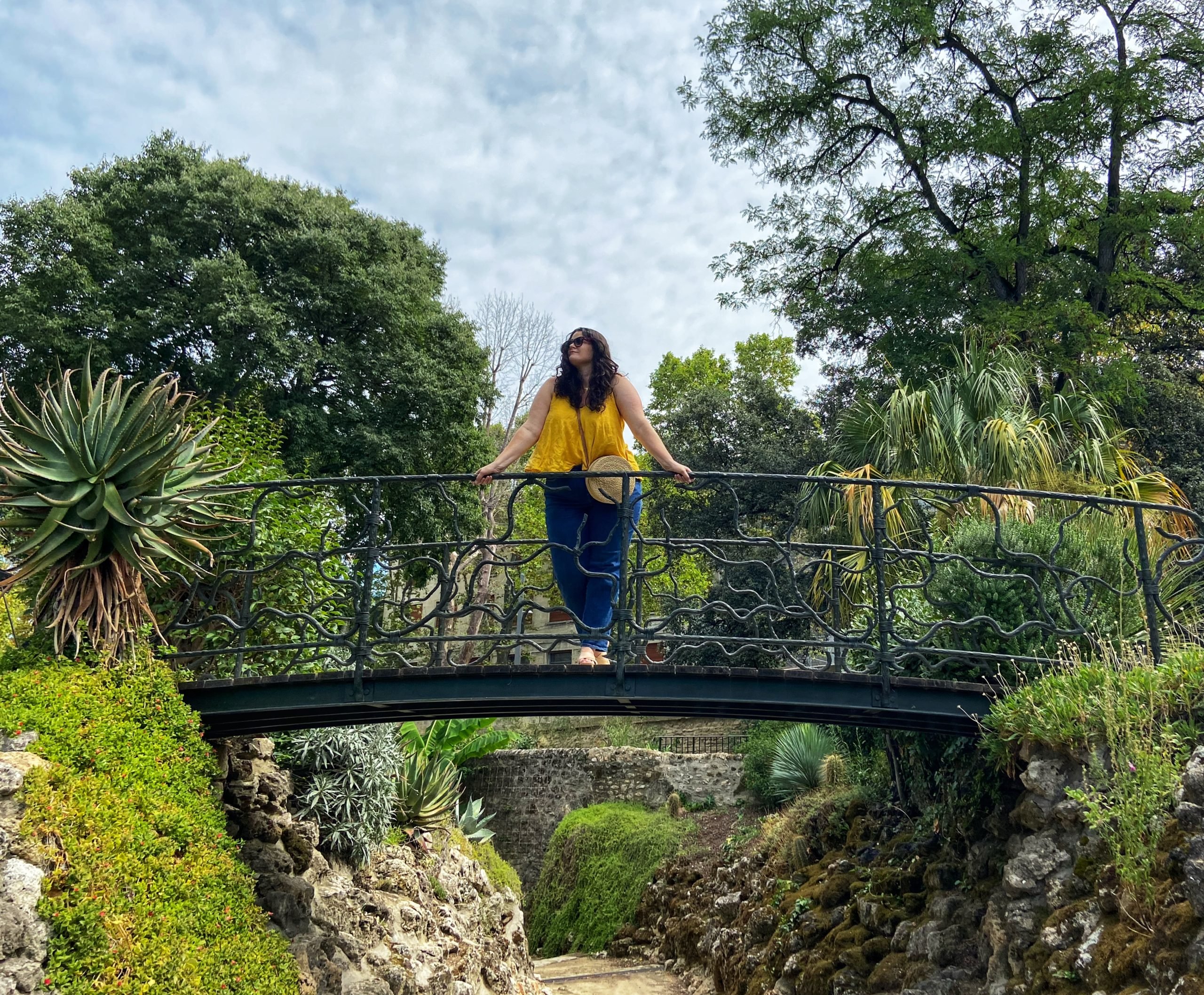 Mary Alice enjoys a day out in the Jardin des Plantes, one of her favourite spots in Montpellier.