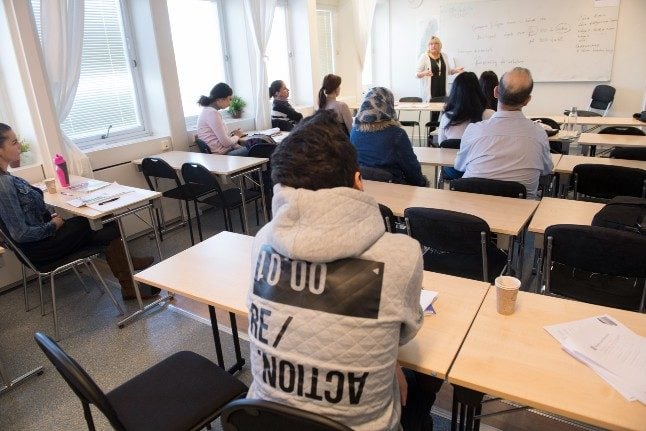 A Swedish for Immigrants class in Täby outside Stockholm back in 2017.