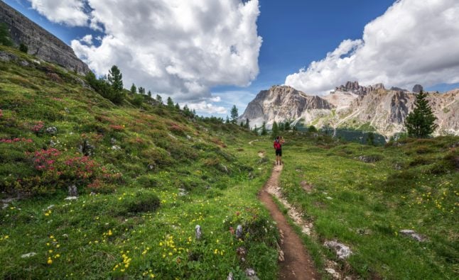 A walk in the dolomites.