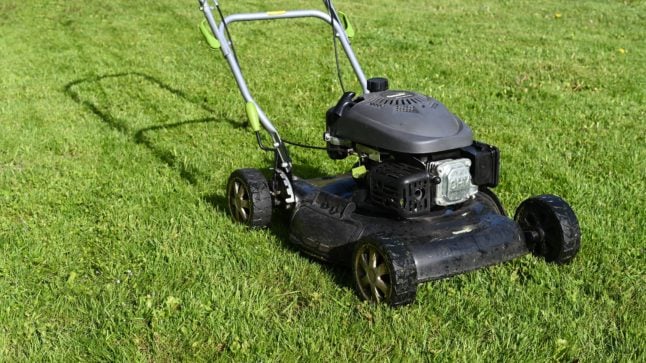 lawn mower and grass