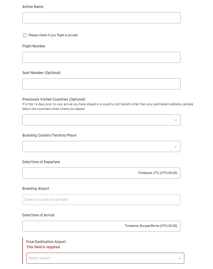 How to use Italy’s Covid passenger locator form for travel