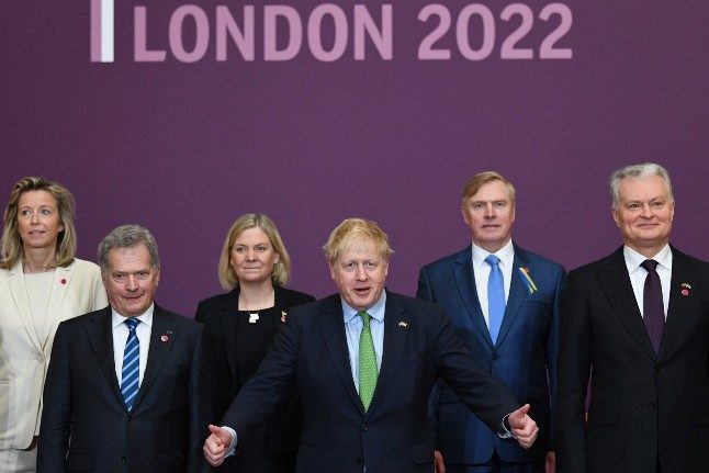 Swedish PM in London for meeting of UK-led Nordic defence group