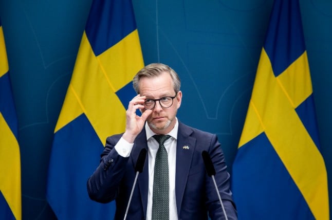 Swedish Finance Minister Mikael Damberg announcing the subsidy package on Monday.