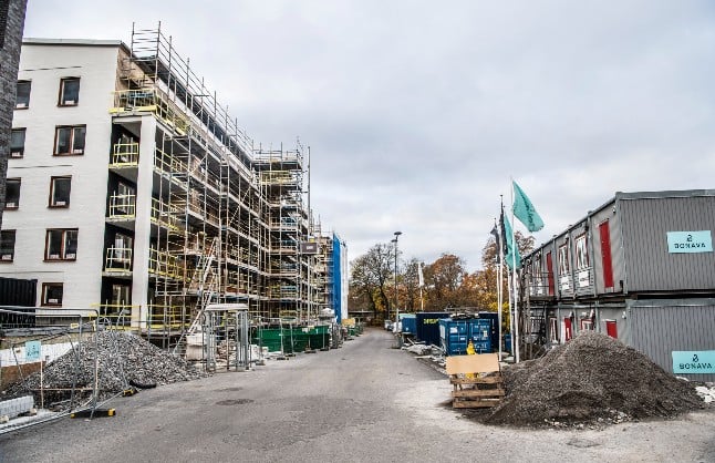 Bonava, a construction company, building a new development at Kristinebergs slottspark in central Stockholm, back in 2019.