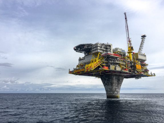 Oil rig in Norwegian waters.