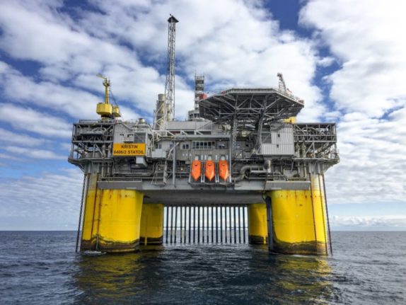 An oil rig in Norwegian waters.
