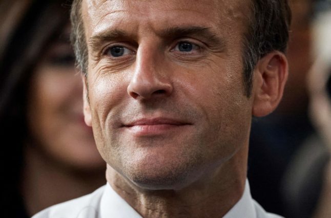 French incumbent president Emmanuel Macron