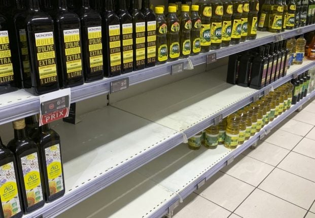 French sunflower oil shortage 'caused by panic-buying'