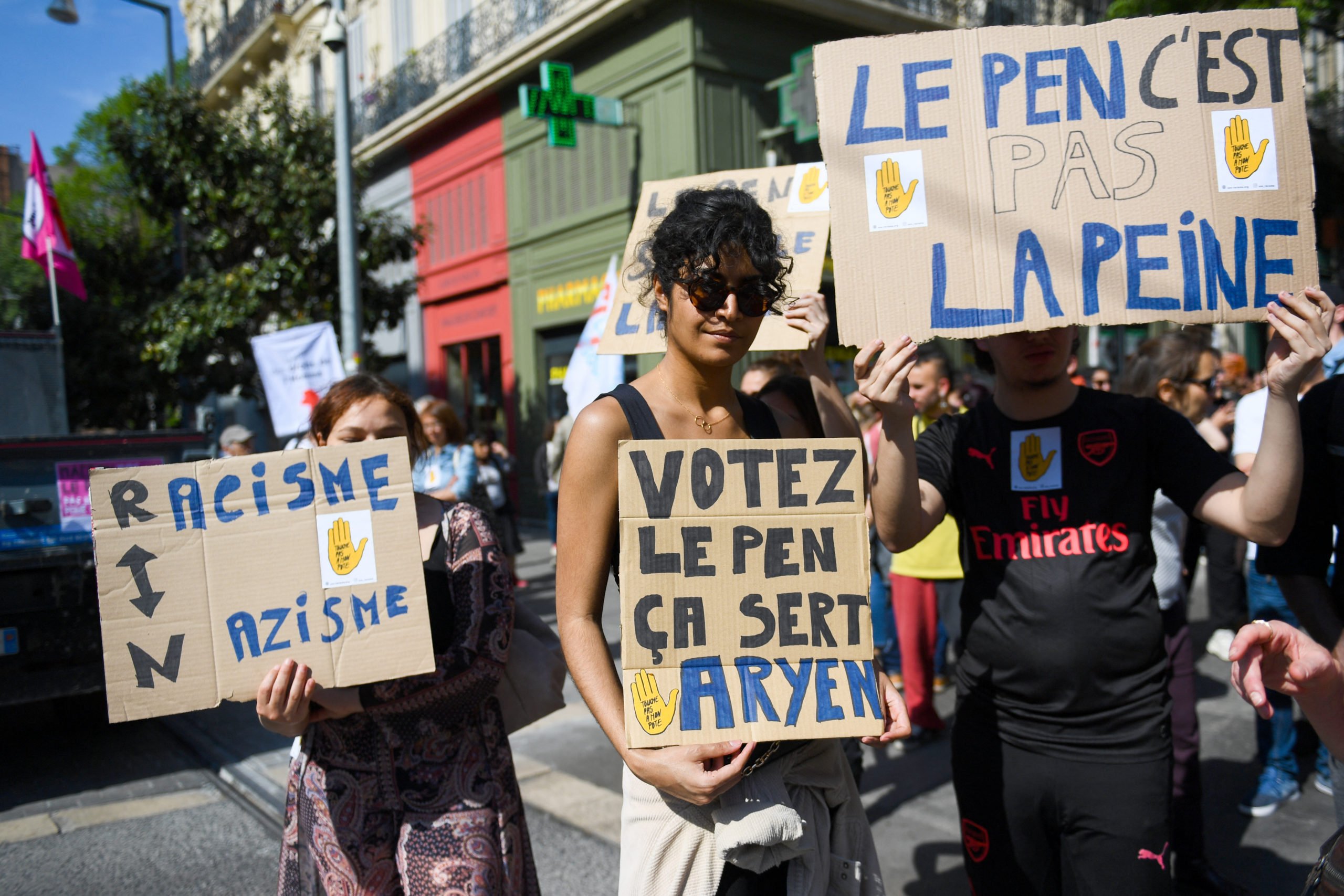 IN PICTURES: Thousands of people take part in anti-fascism protests ...