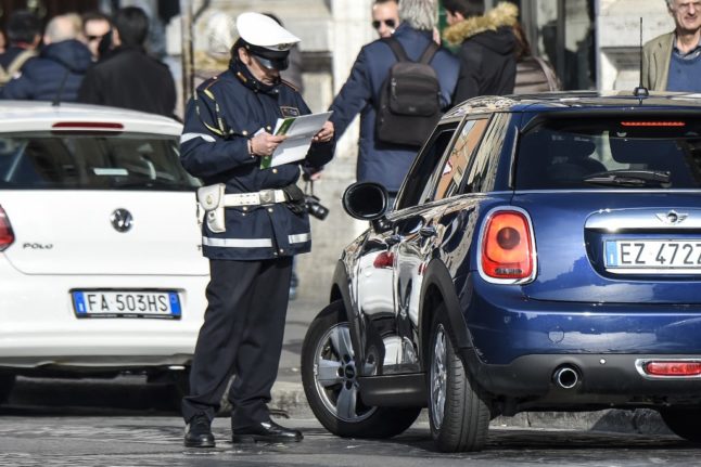 Traffic warden, Italy