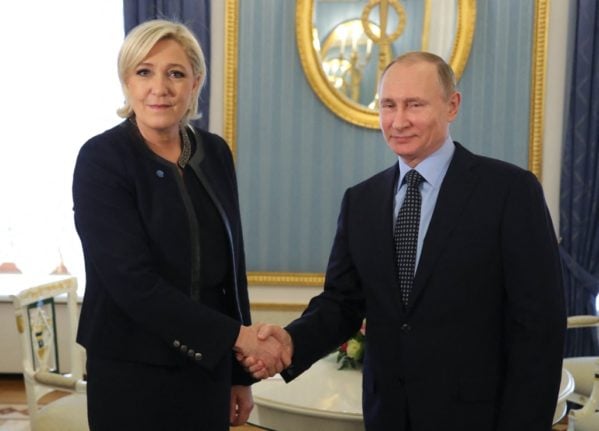 Far-right French presidential candidate, Marine Le Pen, met with Russian President Vladimir Putin