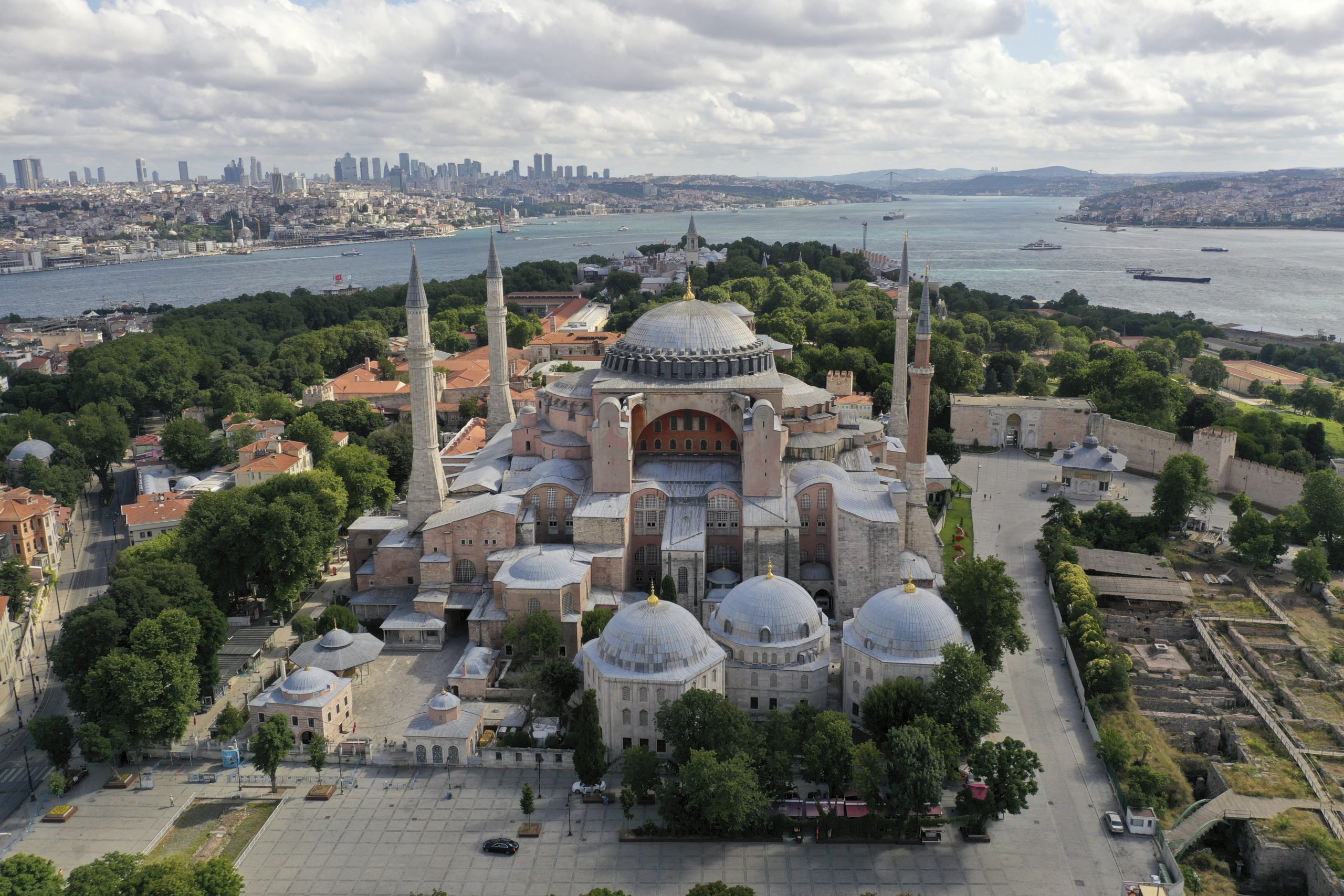 A view of the Hagia Sophia in Istanbul