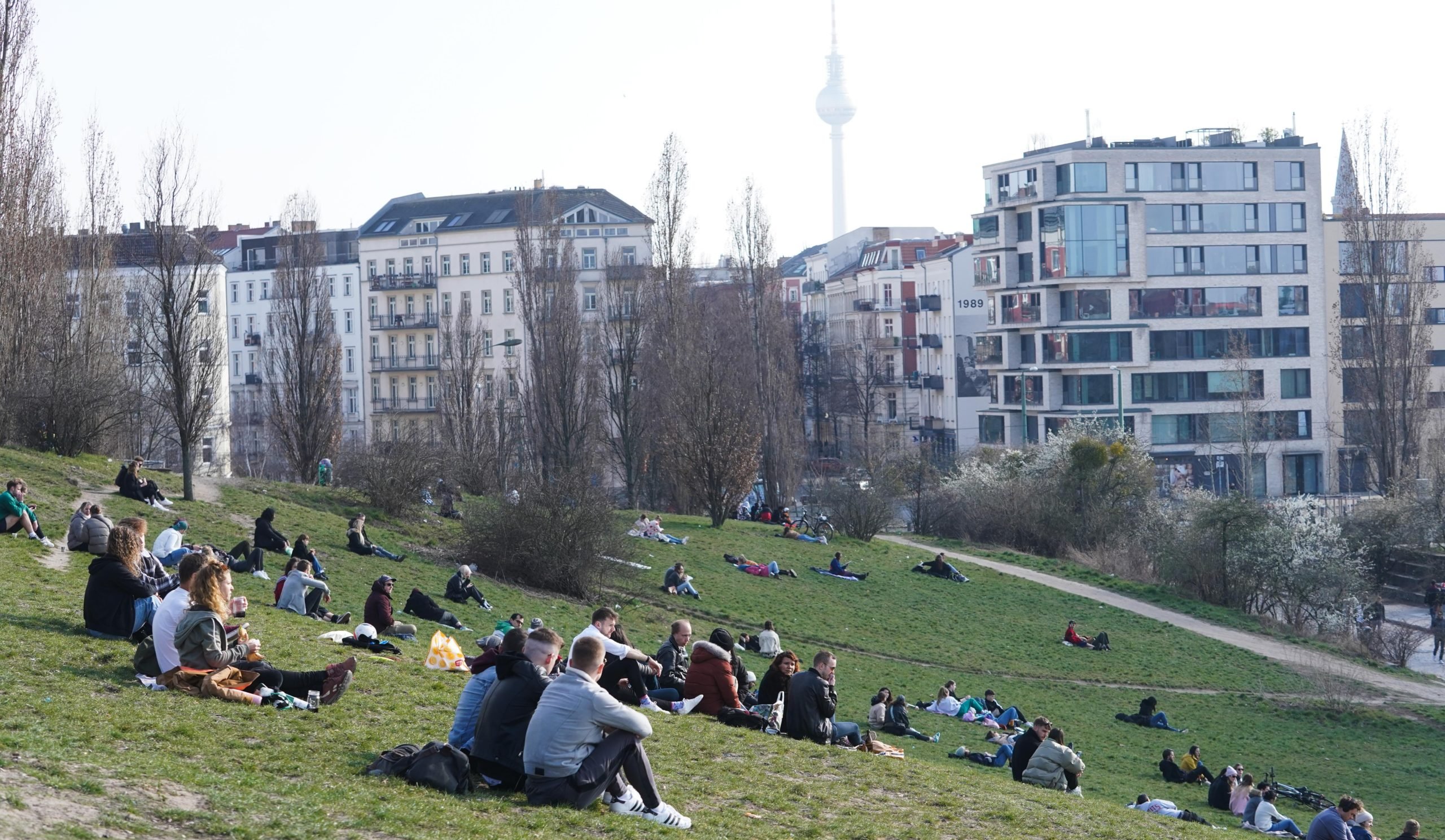 People in Berlin's Mauerpark.