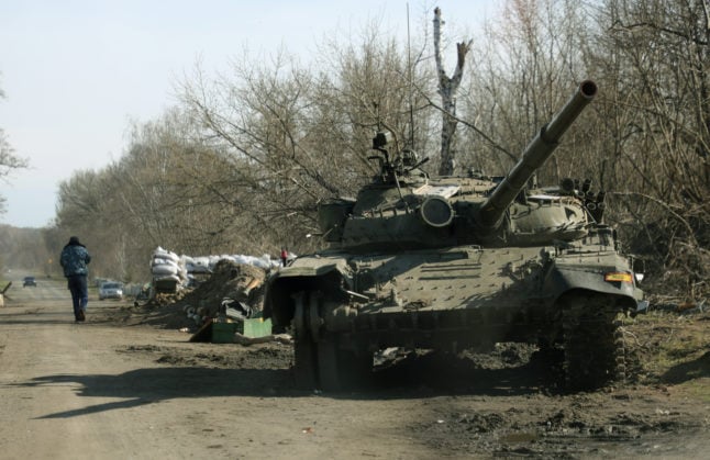 A tank near Kyiv, Ukraine