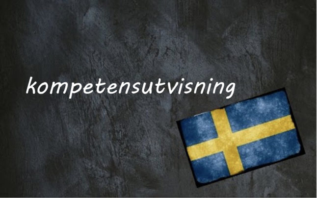 Swedish word of the day: kompetensutvisning