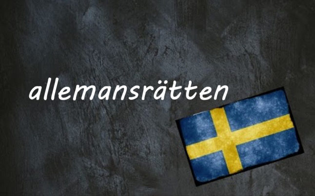 Swedish word of the day: allemansrätten