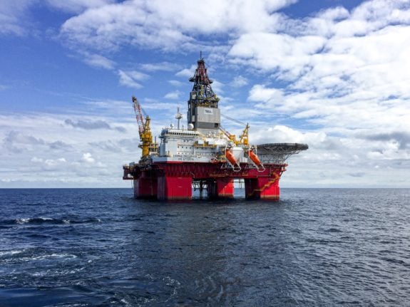 Oil rig in Norwegian waters.