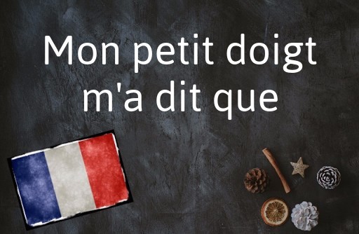 French expression of the Day: Mon petit doigt m’a dit que