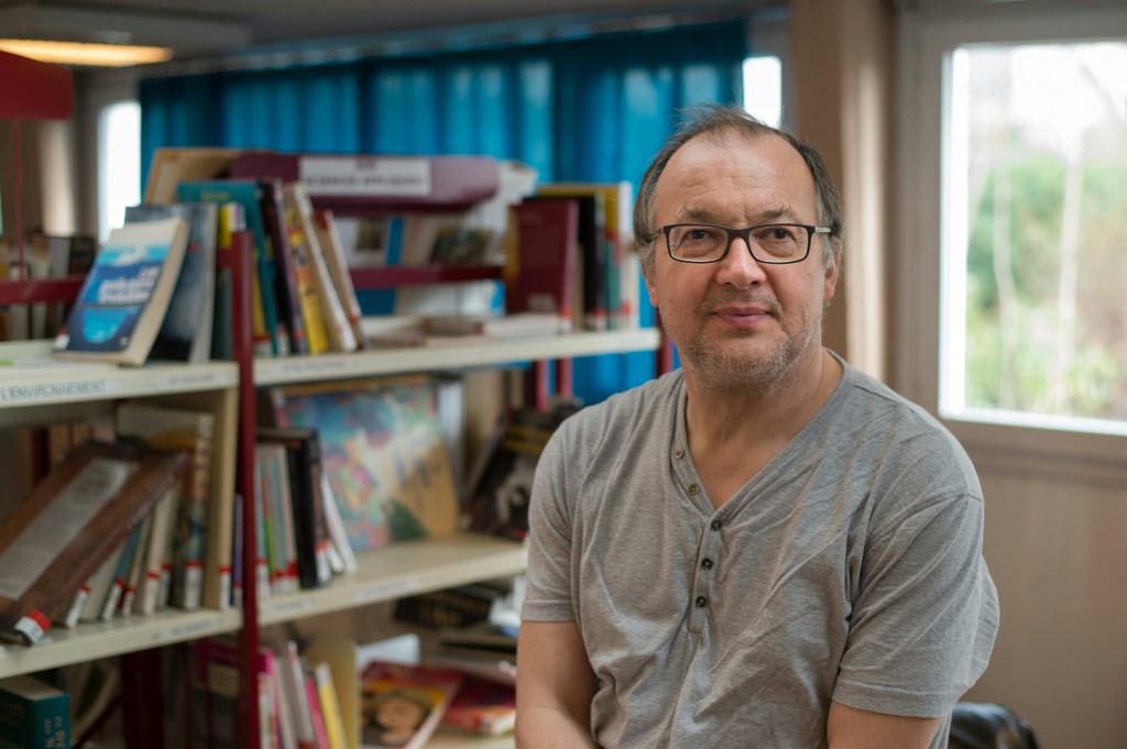 French director Philippe Faucon, pictured at his former high school in in Marseille, 2016.