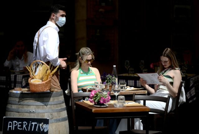 Many foreign visitors say they'll stick to outdoor dining in Italy this summer.