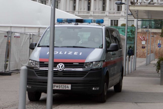 A generic image of an Austrian police car seen in Vienna. Photo: ALEX HALADA / AFP