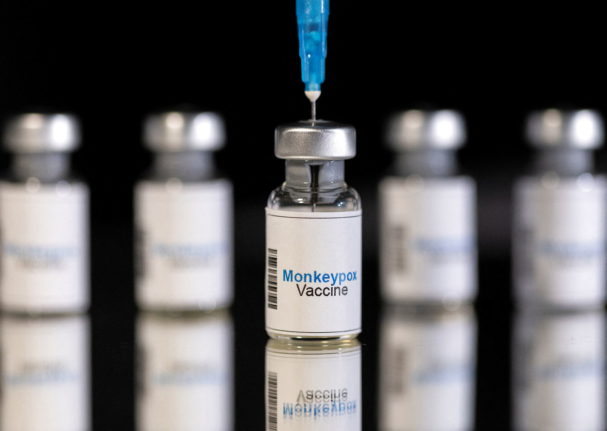 Mock-up vials labelled 