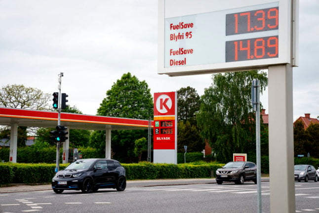 Sky high petrol prices in Denmark