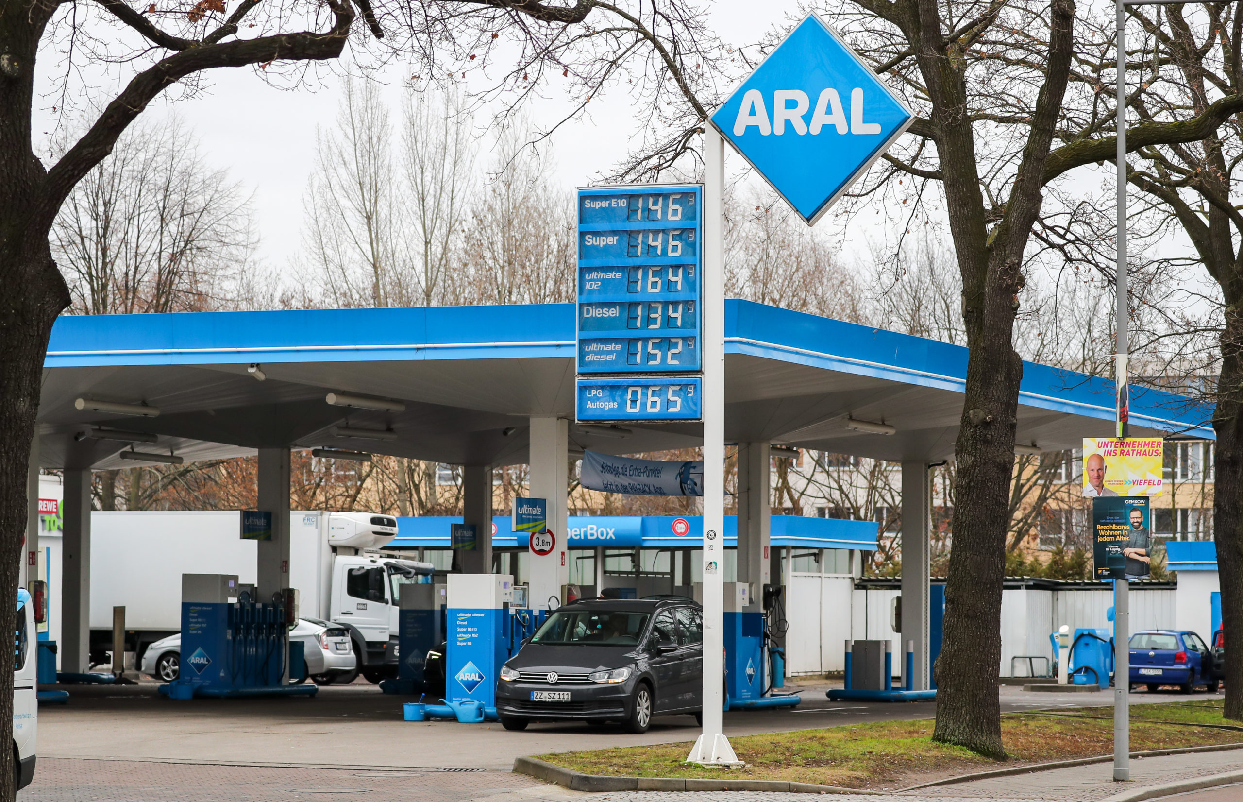 An ARAL petrol station in Leipzig. 