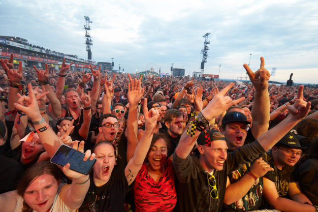 Fans attend the Rock am Ring festival in June 2019. 