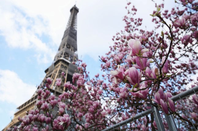 The Eiffel Tower in Paris. 