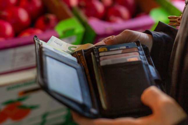 Woman with wallet