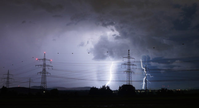 A storm in Stuttgart.