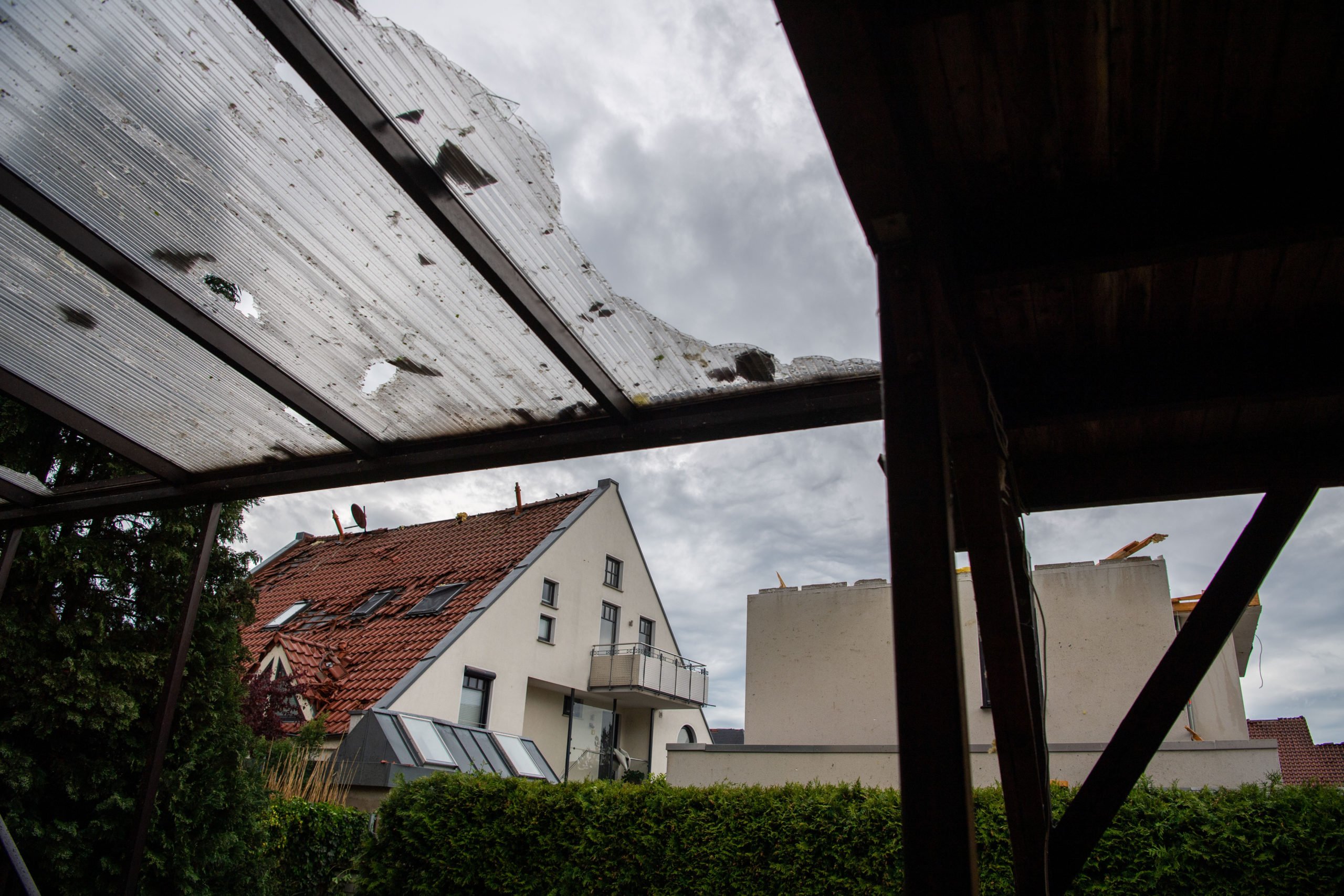 Damaged roof in Paderborn