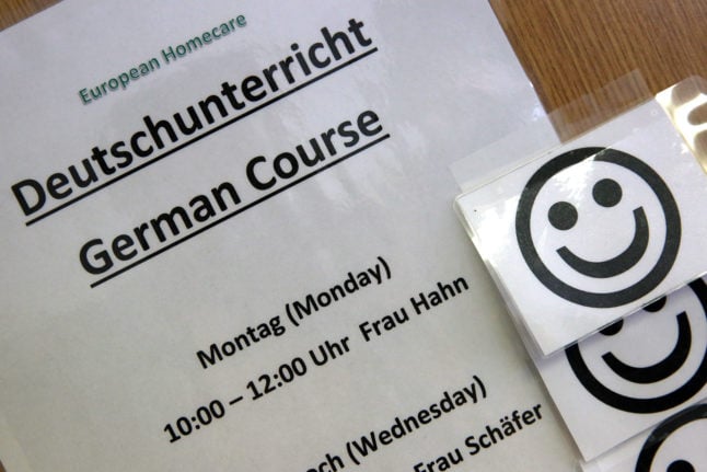 German language course poster