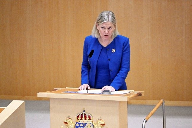 PM to parliament: ‘Sweden can be best defended from within Nato’