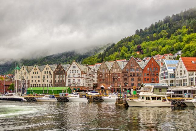 Pictured is Bergen harbour.