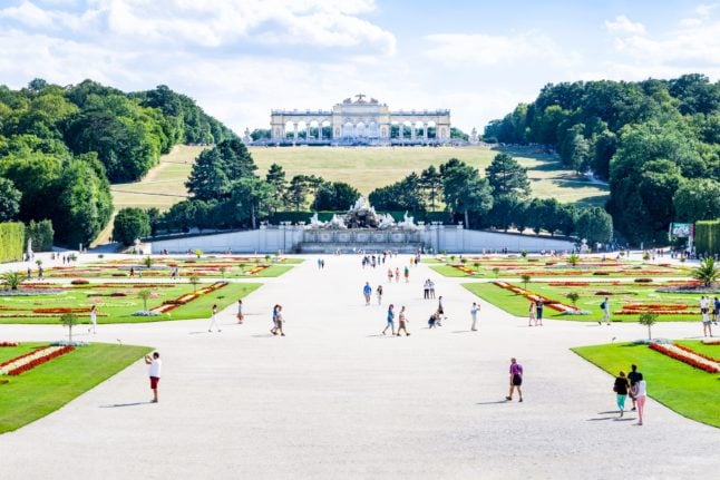 Schönbrunn Park and Palace in Vienna, Austria.