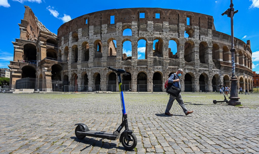 In Rome's historic center, the scooters have unleashed chaos. 