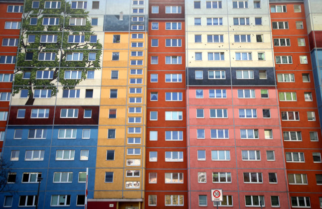 Colourful flats in Berlin.
