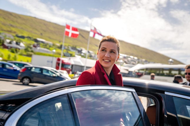 Danish Prime Minister Mette Frederiksen during a visit to the Faroe Islands