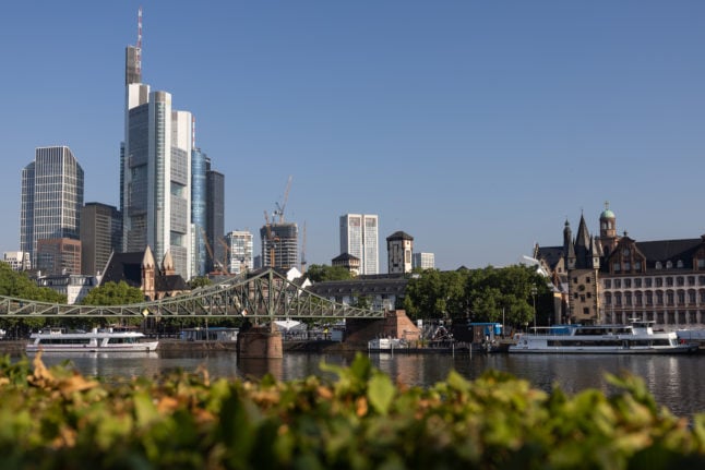 A view of the Frankfurt skyline.