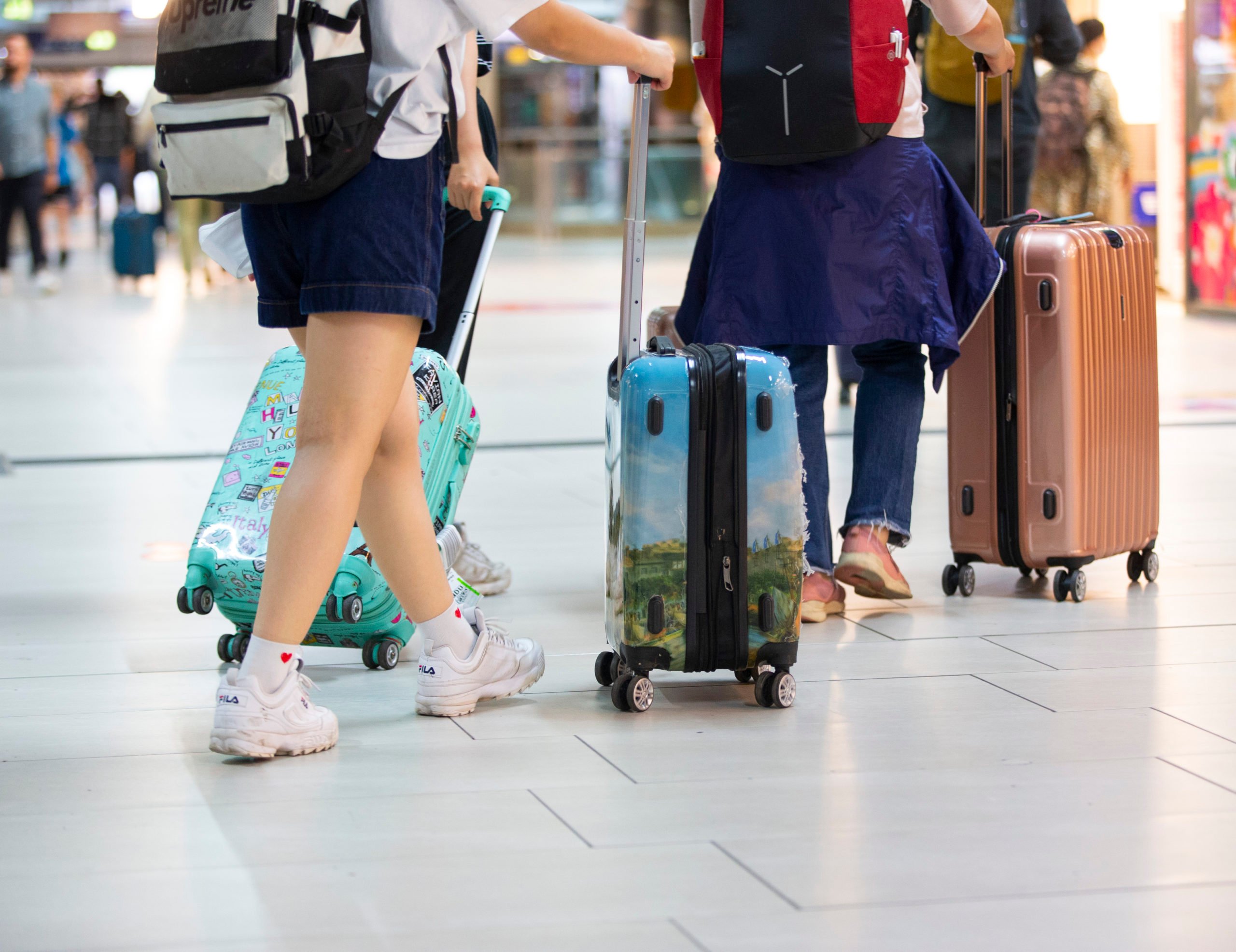 Passengers at Düsseldorf airport