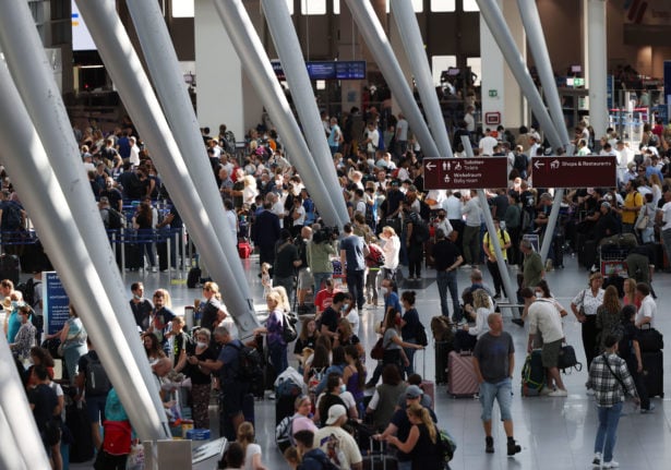 Passengers at Düsseldorf airport on Saturday June 26th.