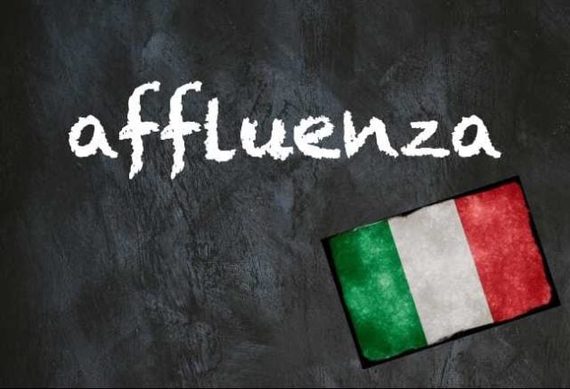 Italian word of the day affluenza