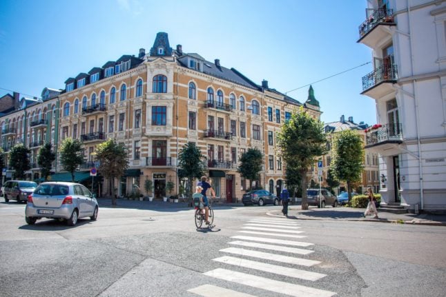 Pictured are old apartment buildings in Oslo.