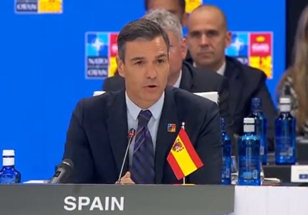 Nato apologises after hanging Spanish flag upside down at Madrid summit