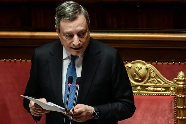 Italy's Prime Minister Mario Draghi tried to tender his resignation on Thursday, but was asked by President Sergio Mattarella to stay.