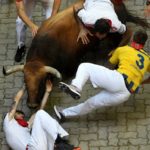 Three gored at Pamplona’s fifth bull run