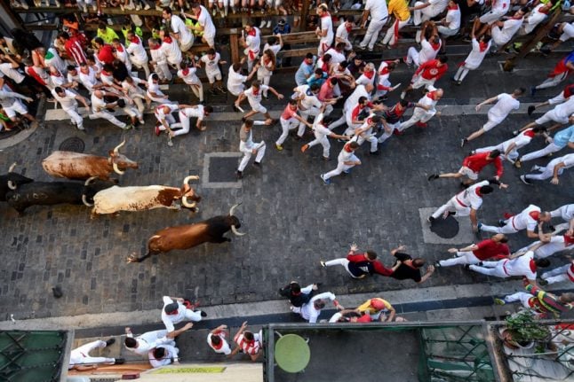 Spain’s Fermin bull run fiesta ends with five gored