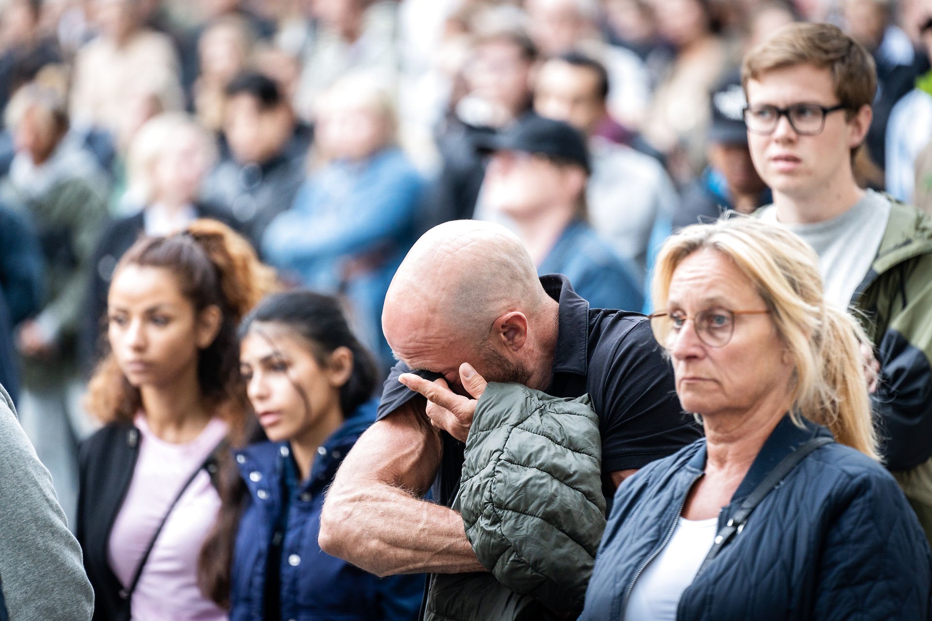 A memorial service for the victims of the Copenhagen shooting, on 5th July 2022